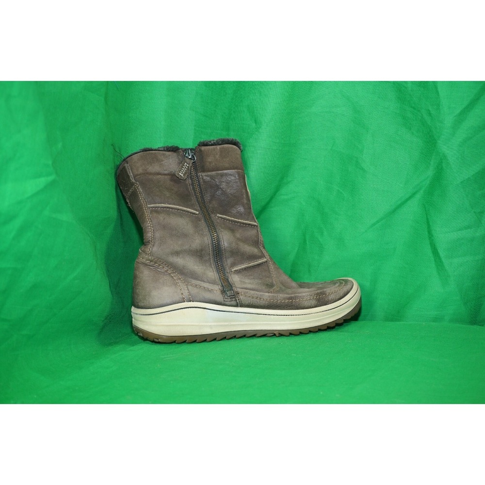 Ecco Womens Snow Boots Brown Leather Mid Calf Winter Size 38 US 7-7.5 - Picture 8 of 10